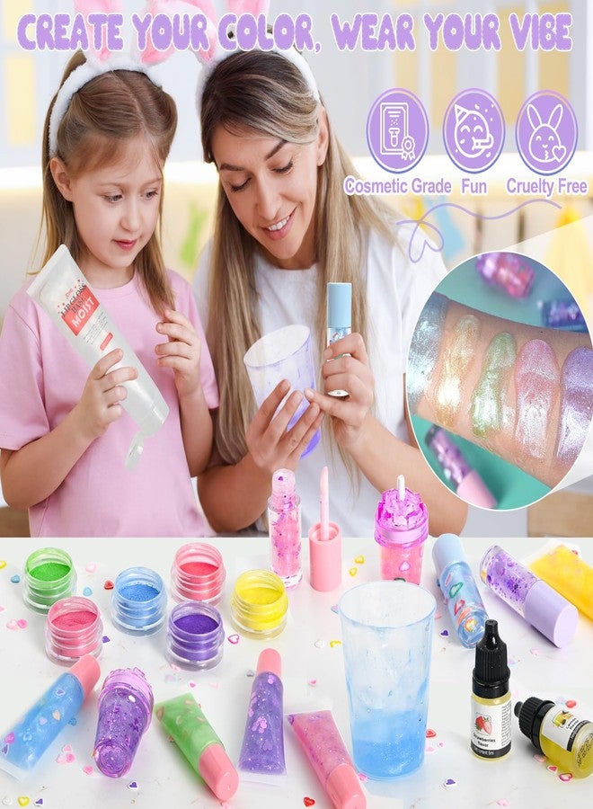 Jcoos Lip Gloss Making Kit, Fun Lip Gloss Kit to Make Your Own Lip Gloss for Girls, Women, Teens with Moisturizing Lipgloss Base, Flavored Oil,Tubes, Pigments Lipgloss Set Gift for Beginner Women - Image 5